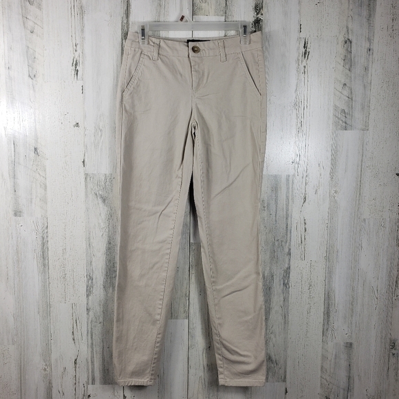 Aeropostale skinny light tan uniform pants women's size 0 - Picture 12 of 12